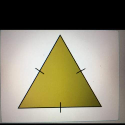 What type of triangle is shown  a) scalene b) equilateral  c) right  d) obtu