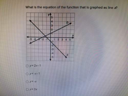 What is the equation of the function that is graphed as line a