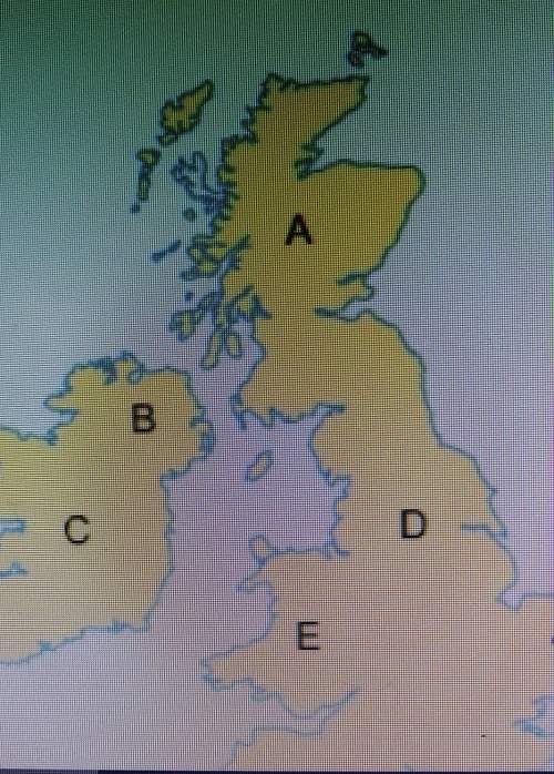Which region is named northern ireland a, b, c, d