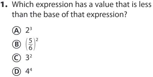 Which expression has a value that is less than the base of that expression?  (in this picture