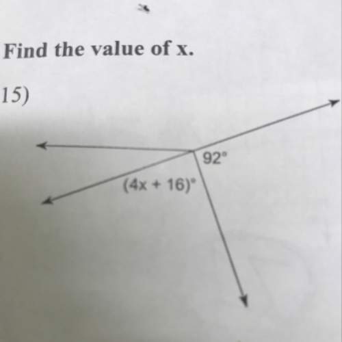 What is the value of x in the question of the math homework