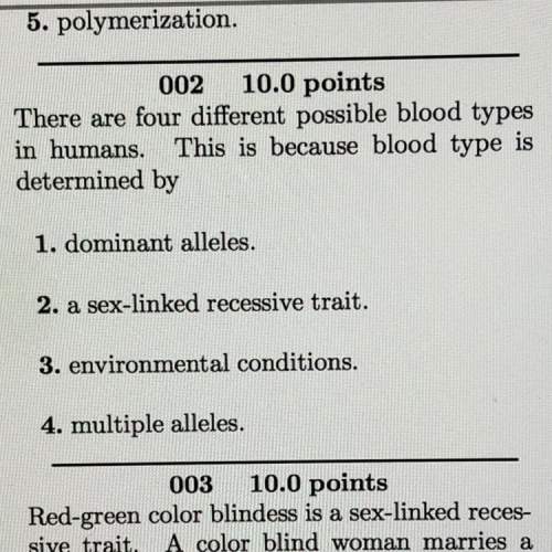 There are four different possible blood types in humans. this is because blood type is determined by