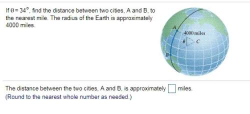 Q5 q25.) find the distance between the 2 cities. show all your work.