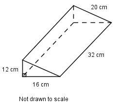 What is the surface area of the given figure  a.) 1,008 cm  b.) 1,728 cm  c.) 1,39
