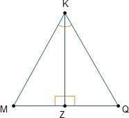 Which rigid transformation would map mzk to qzk?  a rotation about point k a refle