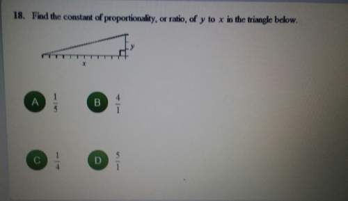 Find the constant of proportionality, or ratio, of y to x in the triangle below