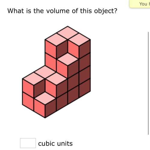 What is the volume of these cubic units