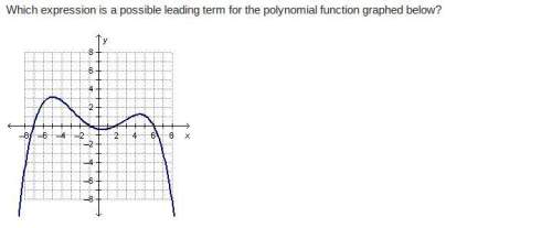 Which expression is a possible leading term for the polynomial function graphed below?