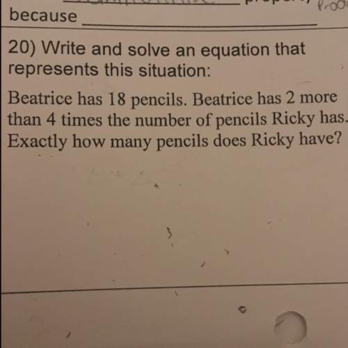 Plz give me an equation that represents this that i could solve for this problem.