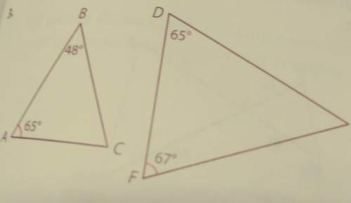 Determine whether the two triangles are similar. if they are similar, write the singularity statemen