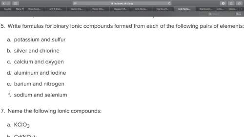 Write formulas for binary ionic compounds formed from each of the following pairs of elements&lt;