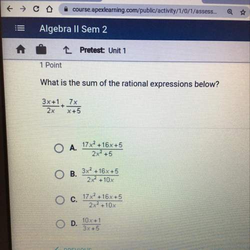 What is the sum of the rational expressions below? 3x+1/2x + 7x/x+5