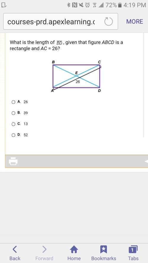 What is the length of bd , given that figure abcd is a rectangle and ac = 26?
