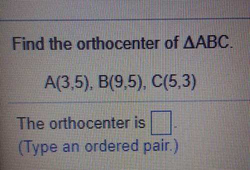 how do you find the orthocenter?