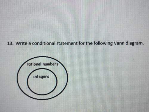Write a conditional statement for a following venn diagram  i need the answer