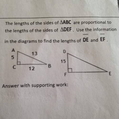 What are the lengths of de and ef. answer with supporting work: