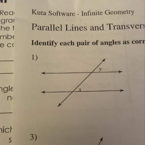 Is the angle ( x and y ) corresponding, alternate interior, alternate exterior or consecutive interi