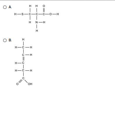 "which of the following shows an unsaturated fatty acid? refer to the attachment for the choices.&lt;