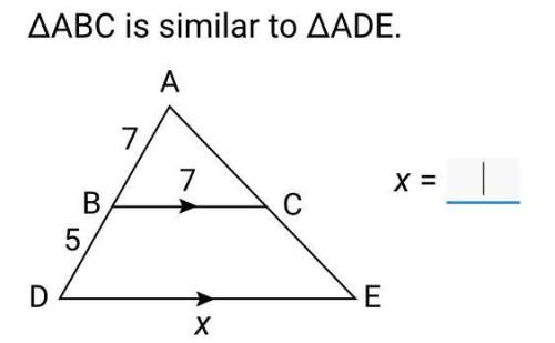 Similar triangles solve for x.