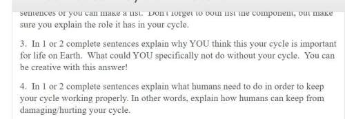 Write up this thing about cycles and answer these things, pretty much describing things about cycles
