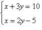 Use substitution to solve the system of equations. a. (–7, –1) b. (–3, 1)