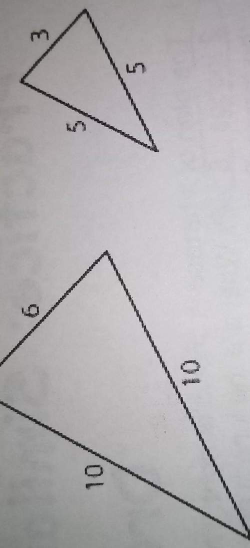 10. prove that the triangles are similar byshowing the sides are proportional.