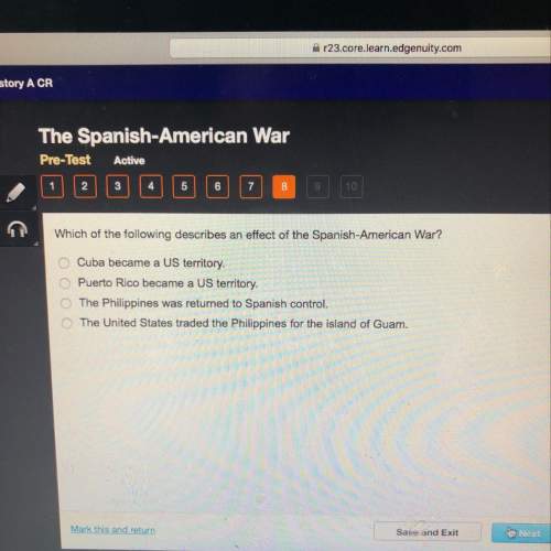 Which of the following describes an effect of the spanish-american war?