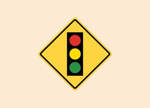 What does this sign mean?  a. a traffic control signal doesn't work. b. a traffic