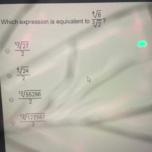 Which expression is equivalent to 4 sqrt 6 / cube root 2