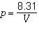 Use the equation  where p = pressure and v = volume. what happens to the pre