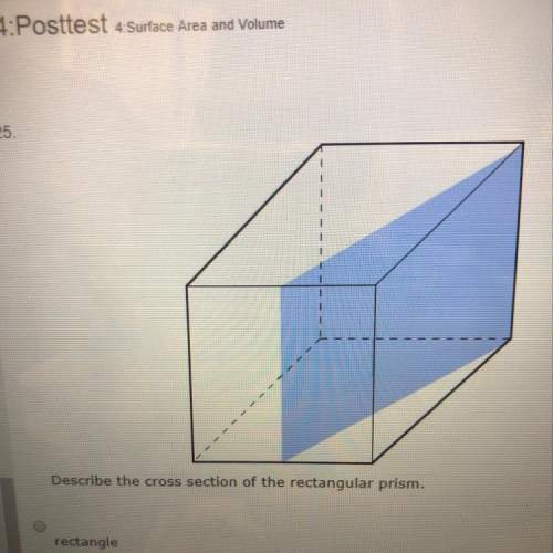 Describe the cross section of the rectangular prism