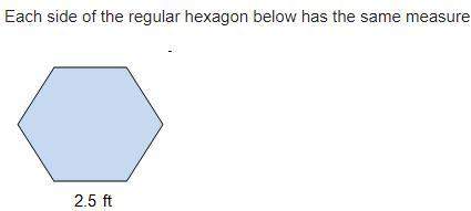 If a model of the hexagon is made by using a scale factor of 6, which applies to the model? select