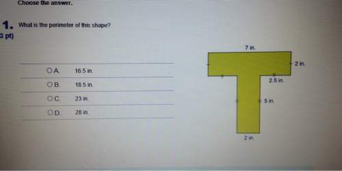 Choose the answer.1. what is the perimeter of this shape?