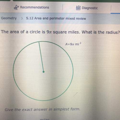 The area of a circle is 9 pie square miles. what is the radius?