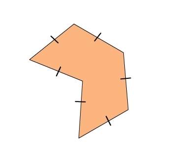 Which word correctly describes the hexagon?  a. equiangular
