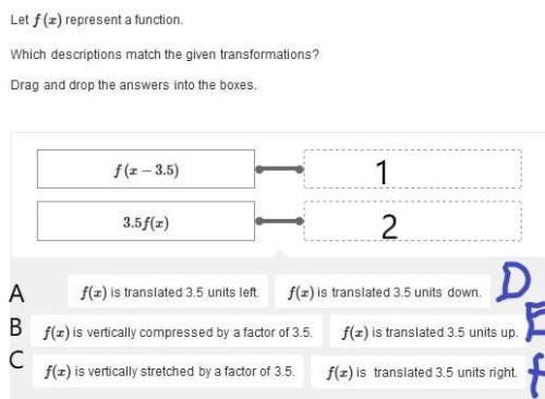Answer correctly let f(x) represent a function. which descriptions match the given