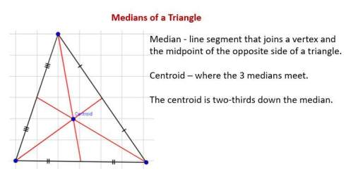 Which of the following is a result of the construction of a median of a triangle