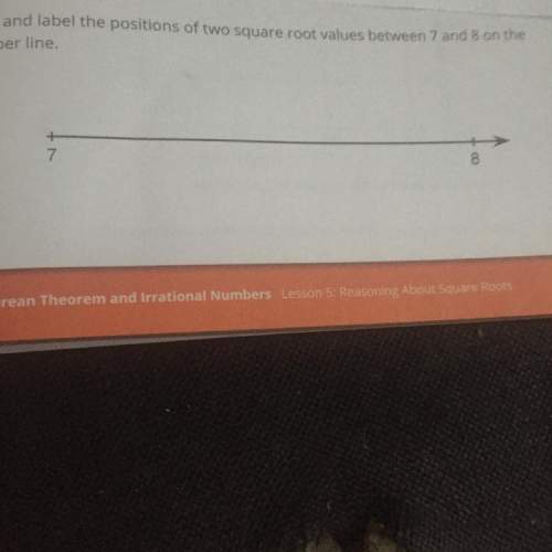 Mark and label the position of two square root values between 7 and 8 on the number line.