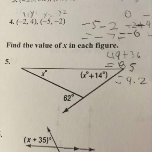 Find the value of x in each figure number 5