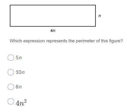 Which expression represents the perimeter of this figure?