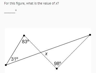 With geometry needed! for this figure, what is the value of x?