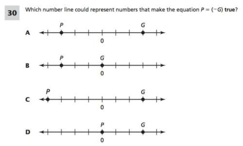 Which number line would represent numbers that make the equation p =(-q) true