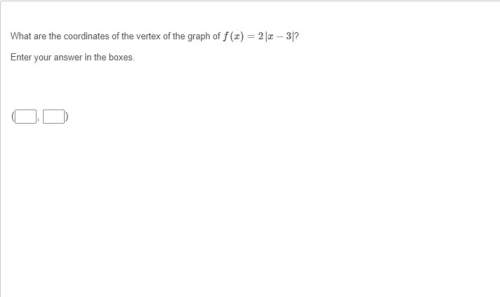 What are the coordinates of the vertex of the graph of f(x)=2|x-3|