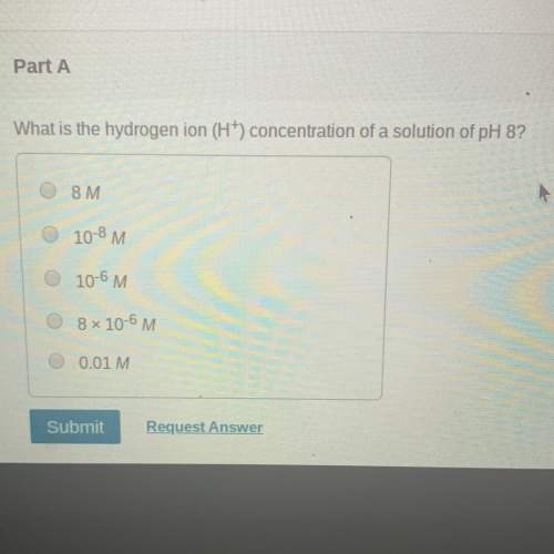 What is the hydrogen ion (h+) concentration of a solution of ph 8?