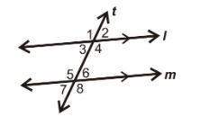 30 point in the following diagram, line l and line m are parallel to each other. line t