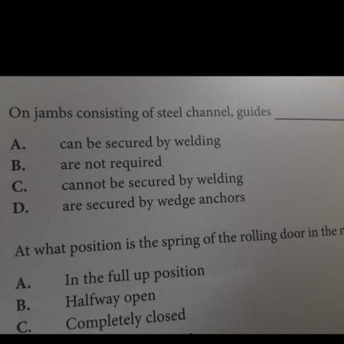 On jambs consisting of steel channel, guides