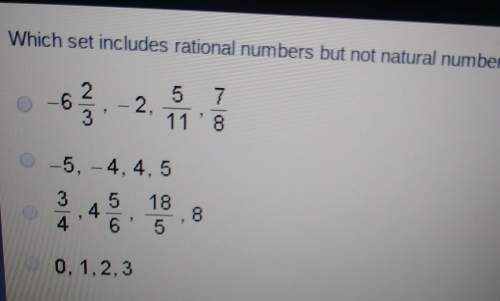 Which set includes rational numbers but not natural numbers?