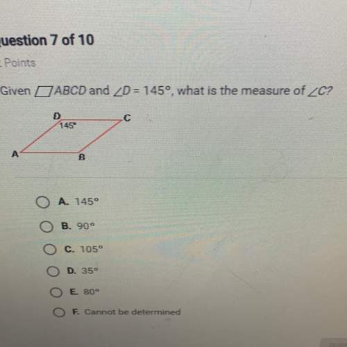 Given abcd and d = 145º, what is the measure of c?