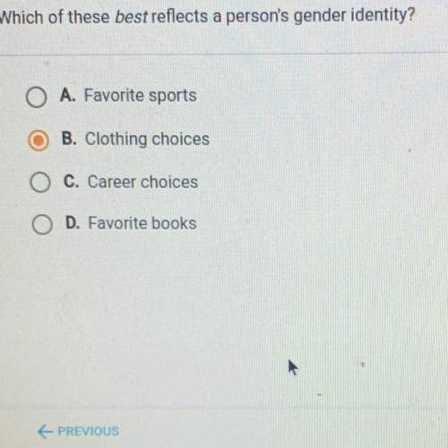 Which of these best reflects a persons gender identity?