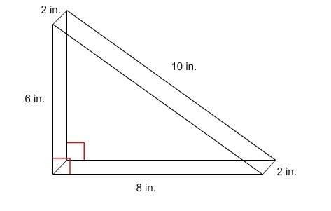 find the surface area of this triangular prism. a)24 b)48 c)96 d)108